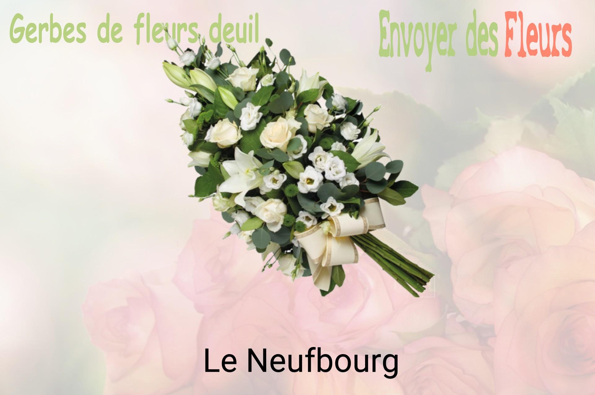 Gerbe de fleurs de deuil livrée à Le Neufbourg